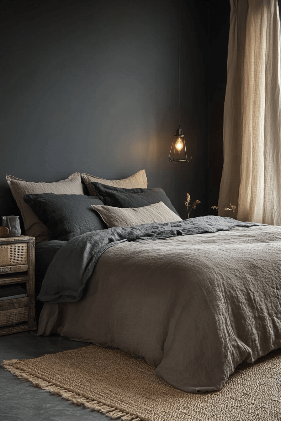 29 Dark Cozy Bedroom Ideas for a Peaceful Nighttime Retreat 21