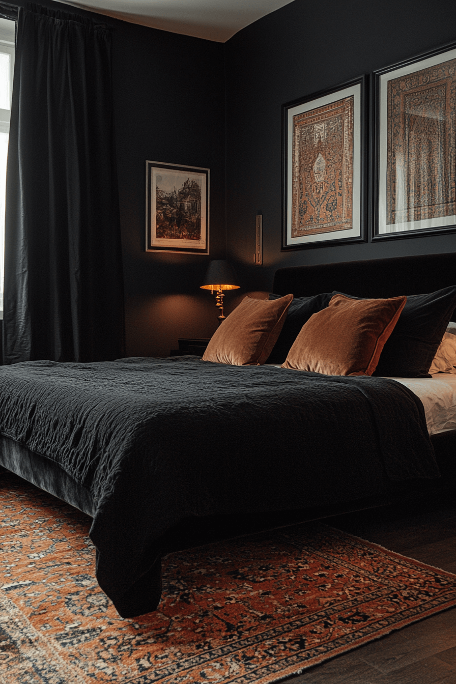 29 Dark Cozy Bedroom Ideas for a Peaceful Nighttime Retreat 22