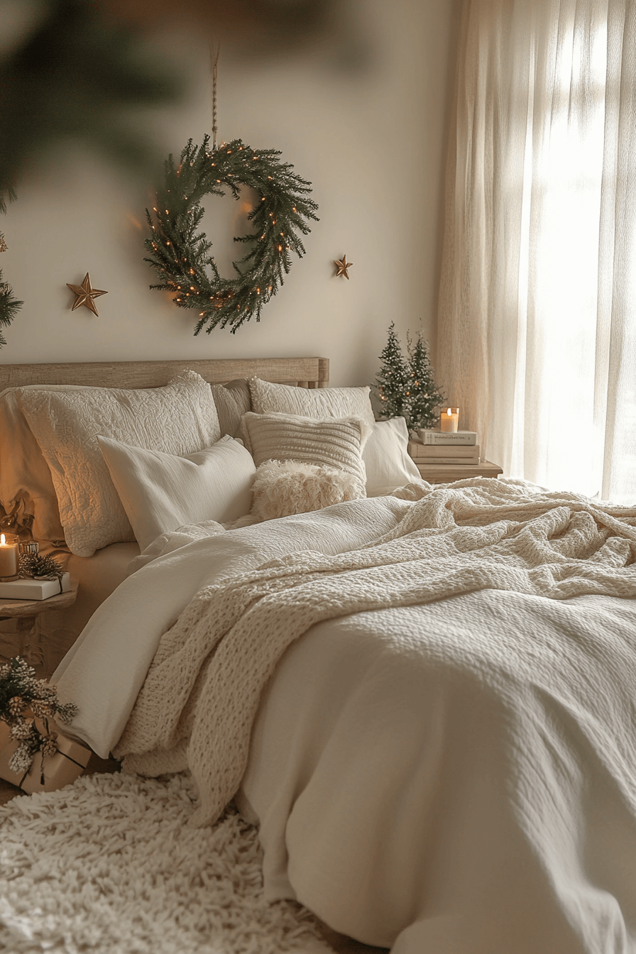 29 Christmas Bedroom Decor Ideas for a Cozy & Festive Retreat 22