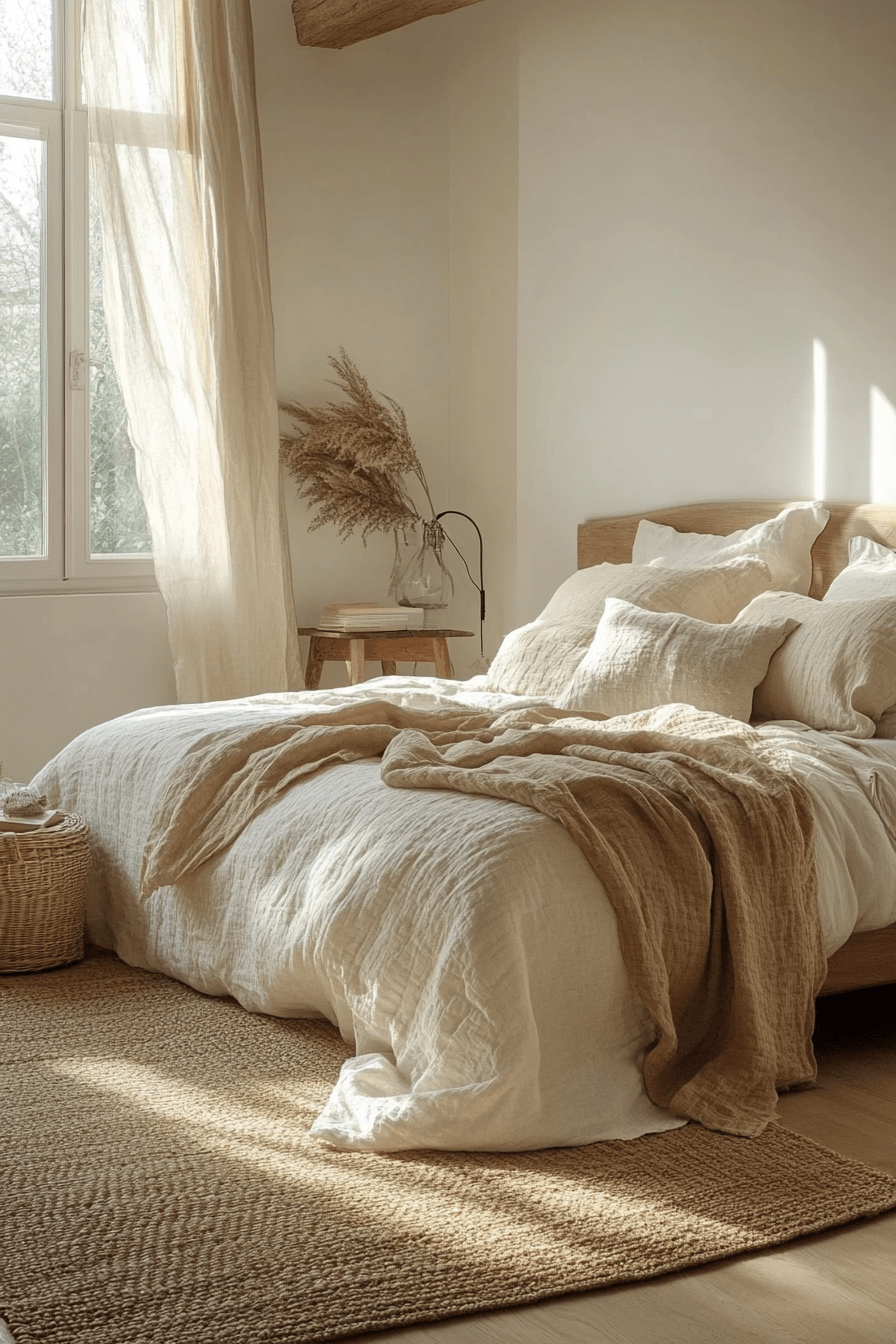 29 Cozy Neutral Bedroom Ideas That Feel Light and Comforting 22