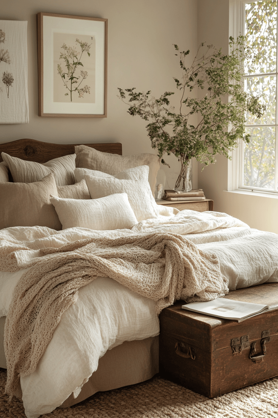 29 Cozy Neutral Bedroom Ideas That Feel Light and Comforting 24