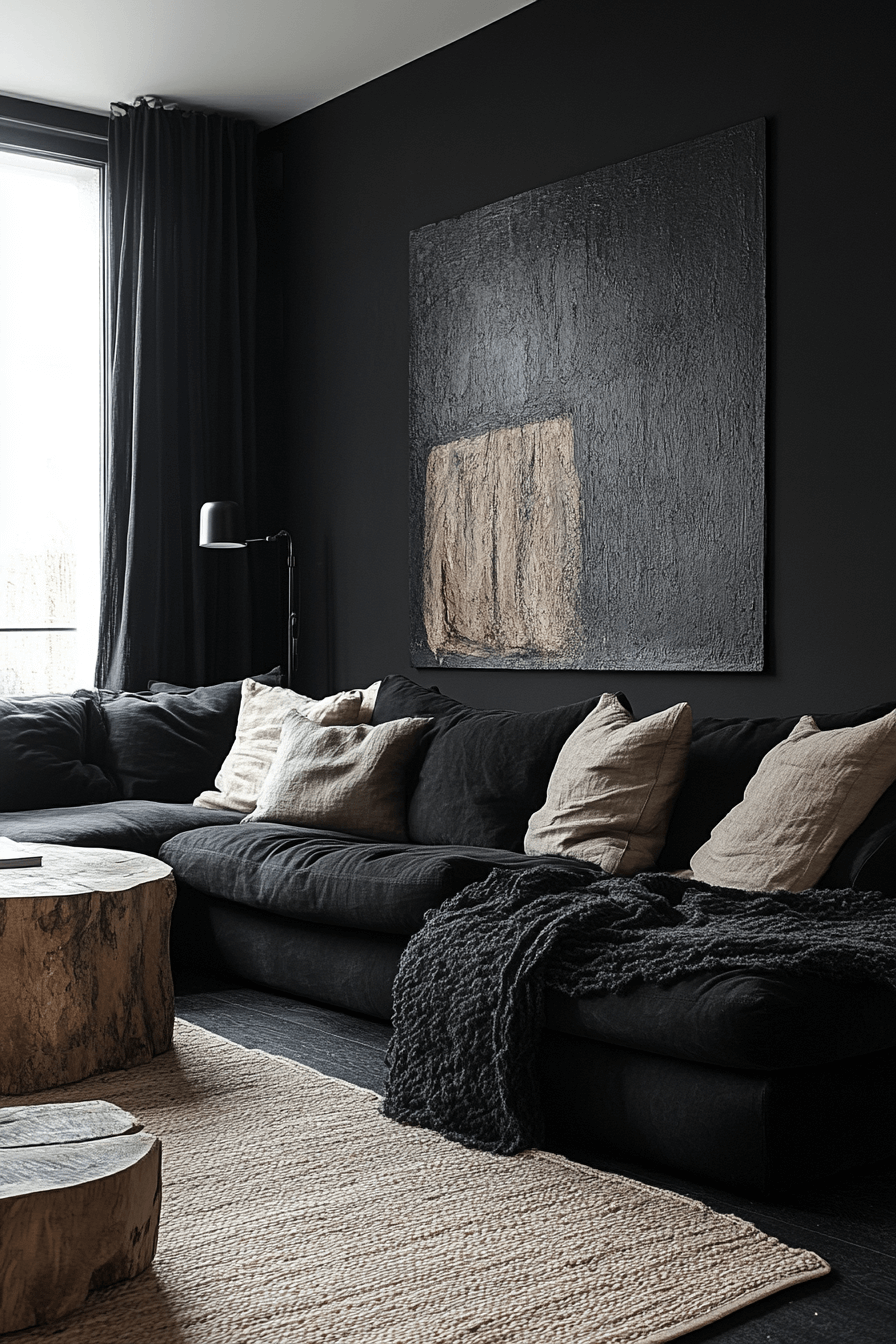 29 Dark Cozy Living Room Ideas That Make Moody Feel Welcoming 26