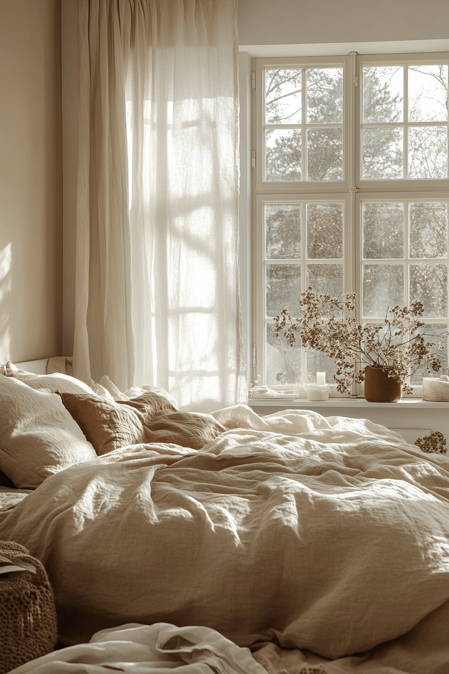 29 Cozy Neutral Bedroom Ideas That Feel Light and Comforting 3