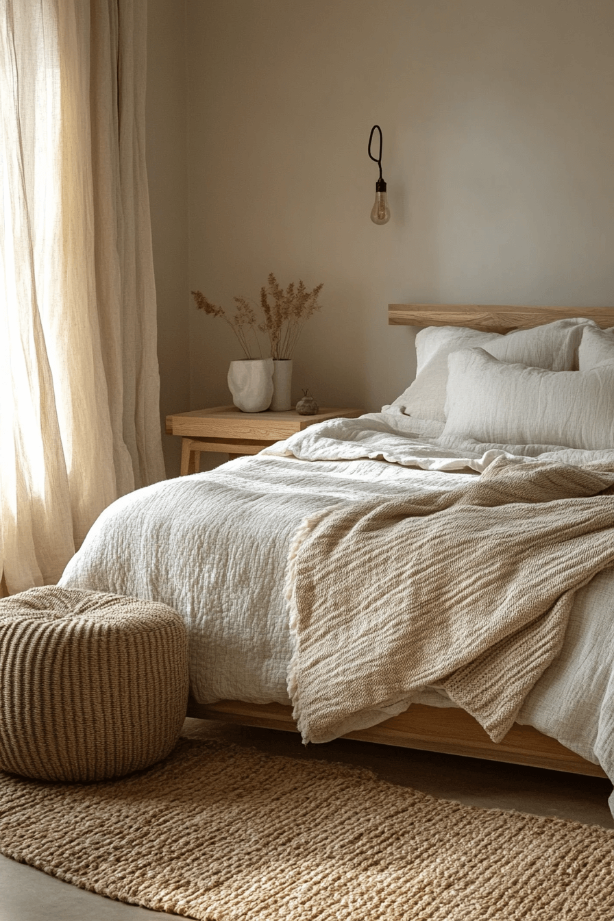 29 Cozy Neutral Bedroom Ideas That Feel Light and Comforting 6