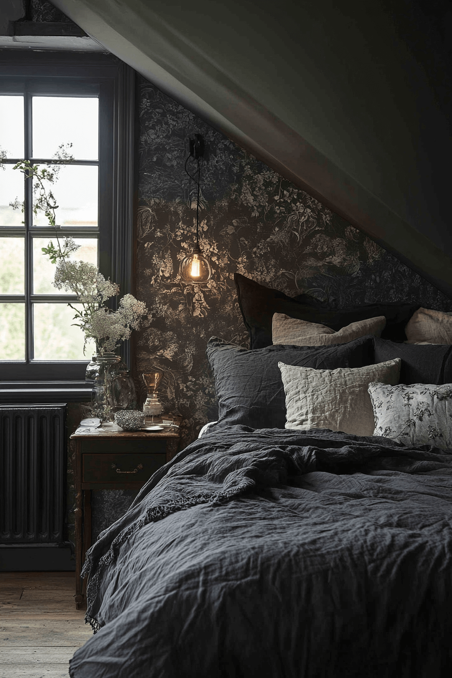 29 Dark Cozy Bedroom Ideas for a Peaceful Nighttime Retreat 6