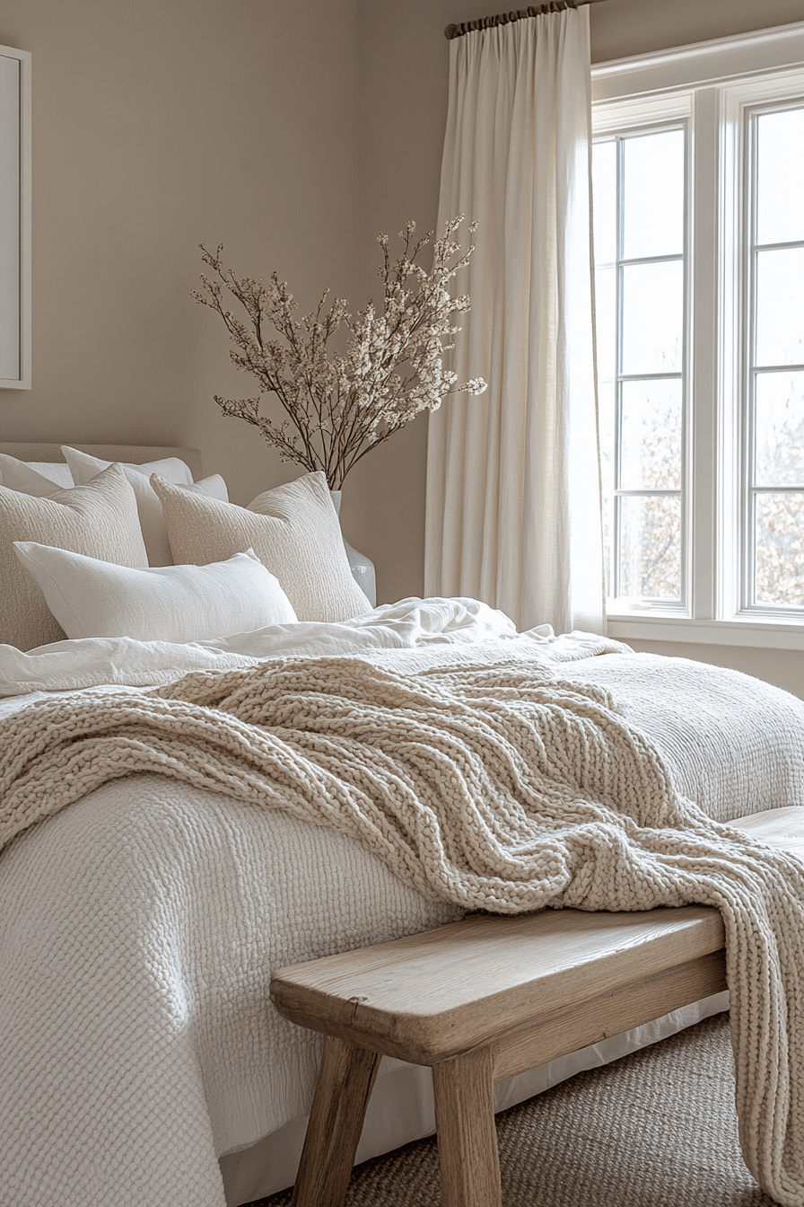 29 Cozy Neutral Bedroom Ideas That Feel Light and Comforting 8