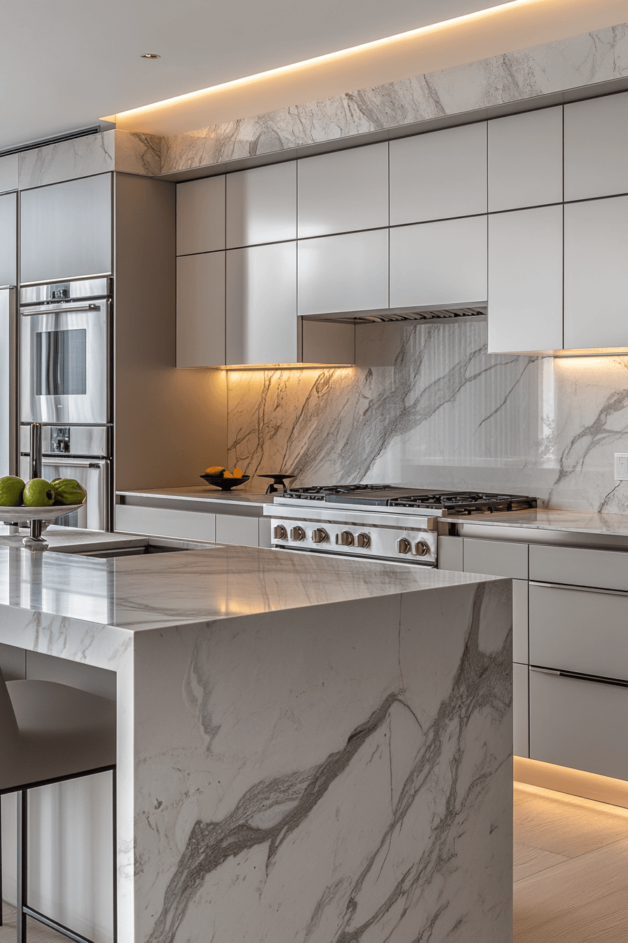 stone backsplash kitchen