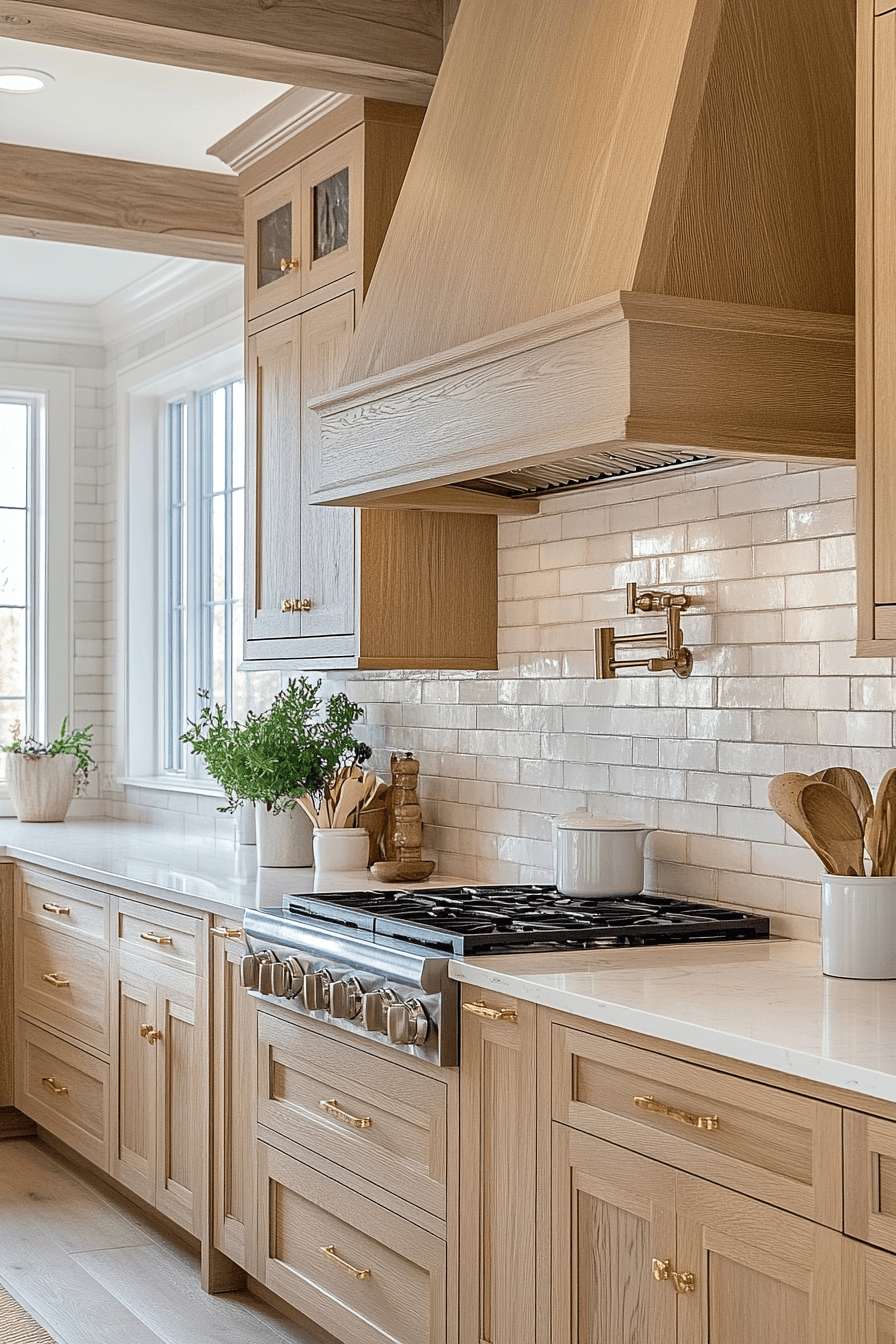 neutral backsplash kitchen