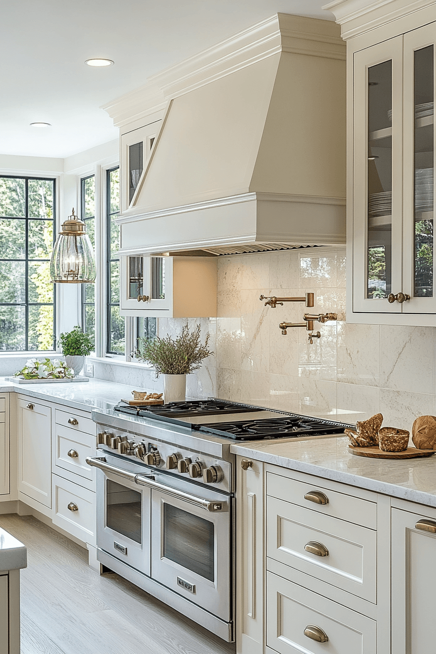 neutral backsplash kitchen