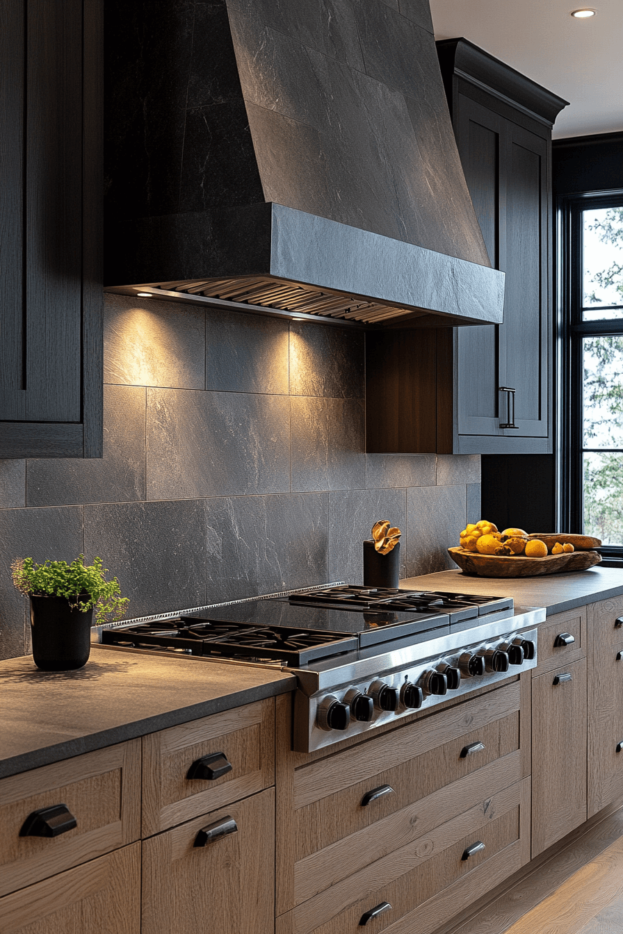 neutral backsplash kitchen