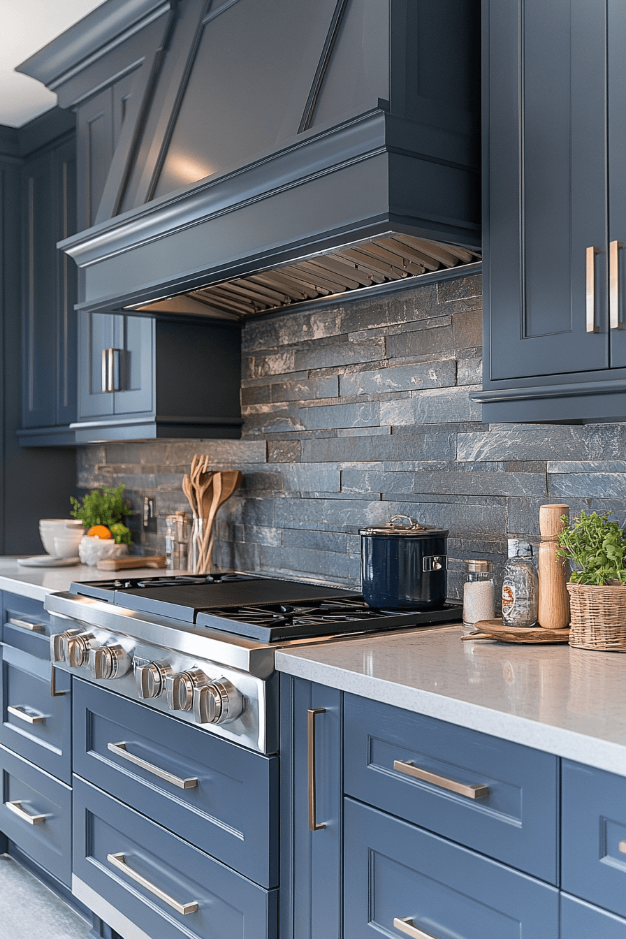blue backsplash kitchen