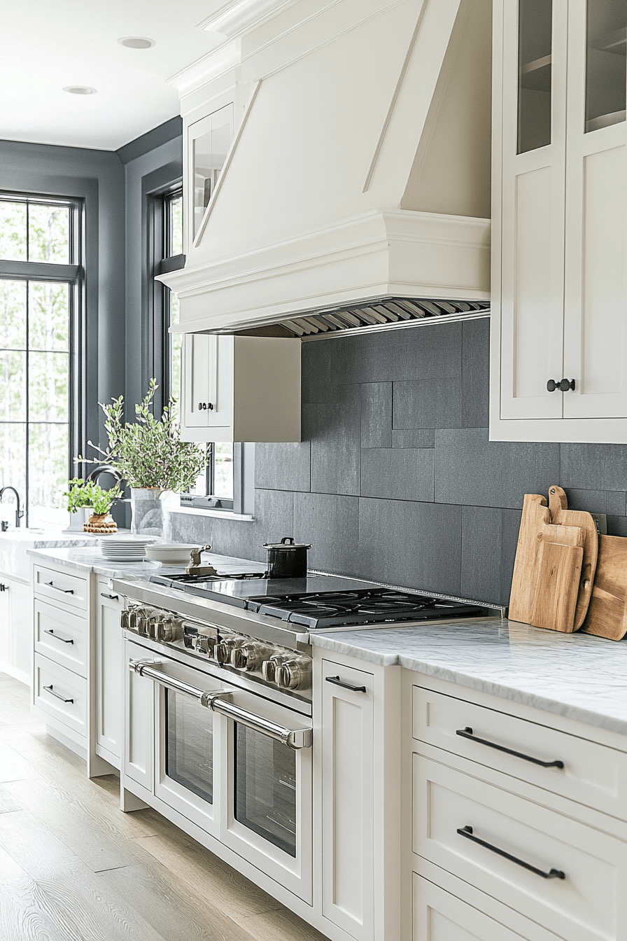 neutral backsplash kitchen