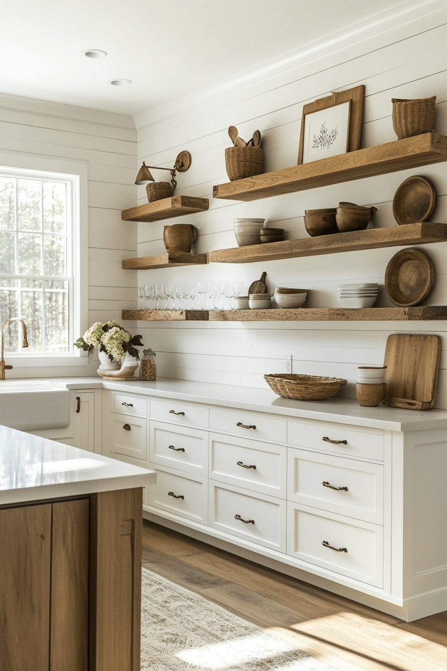 shiplap backsplash kitchen