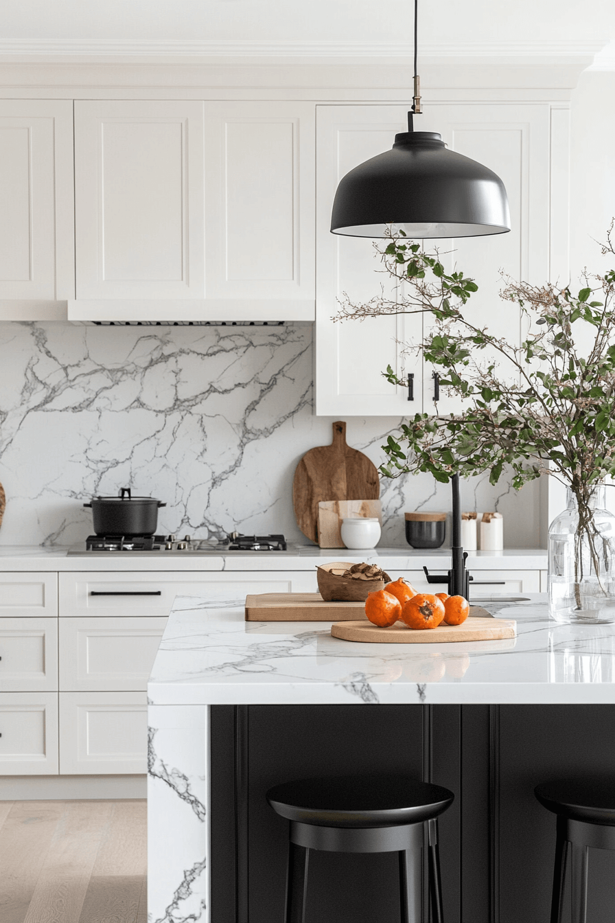 marble backsplash kitchen
