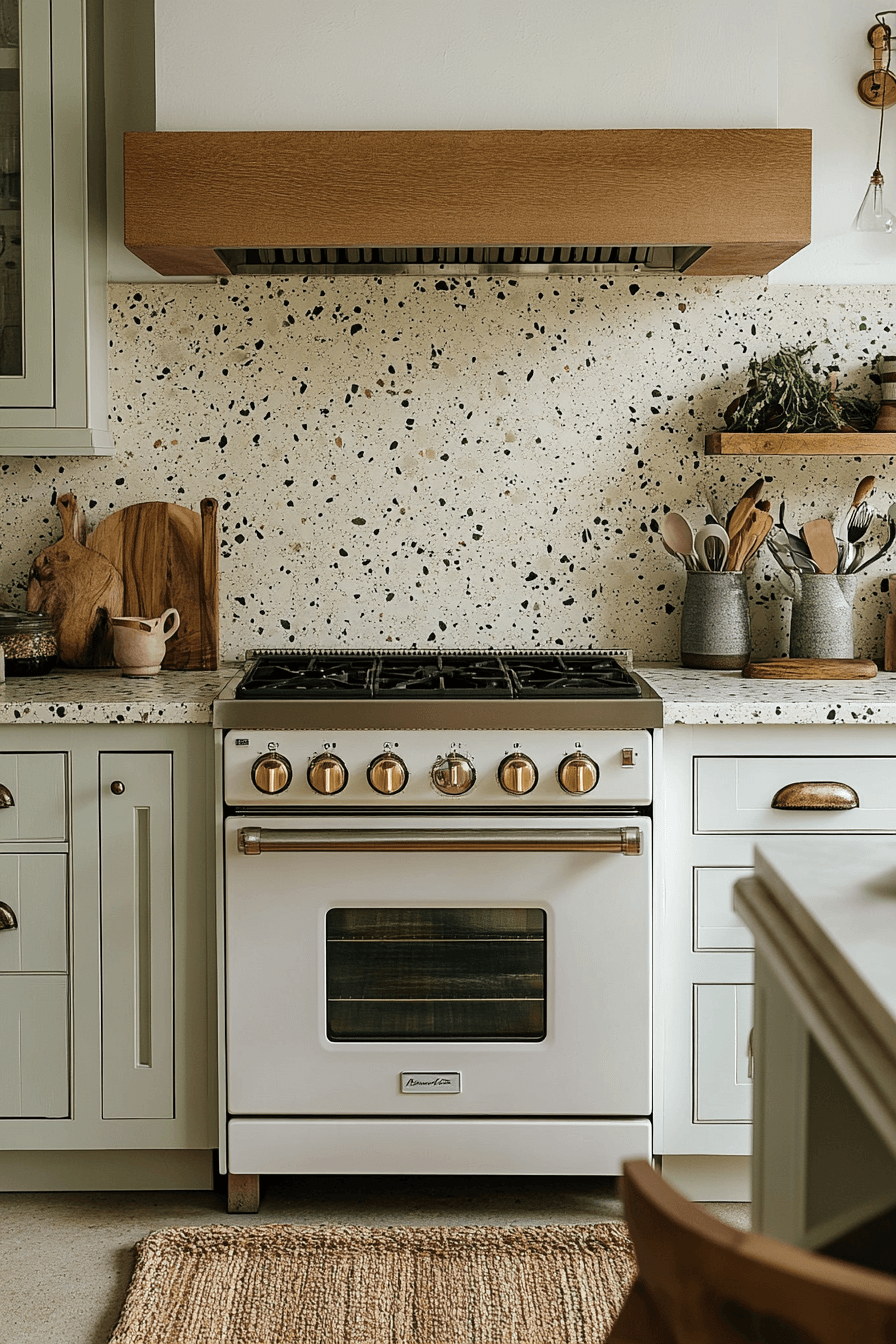 green backsplash kitchen