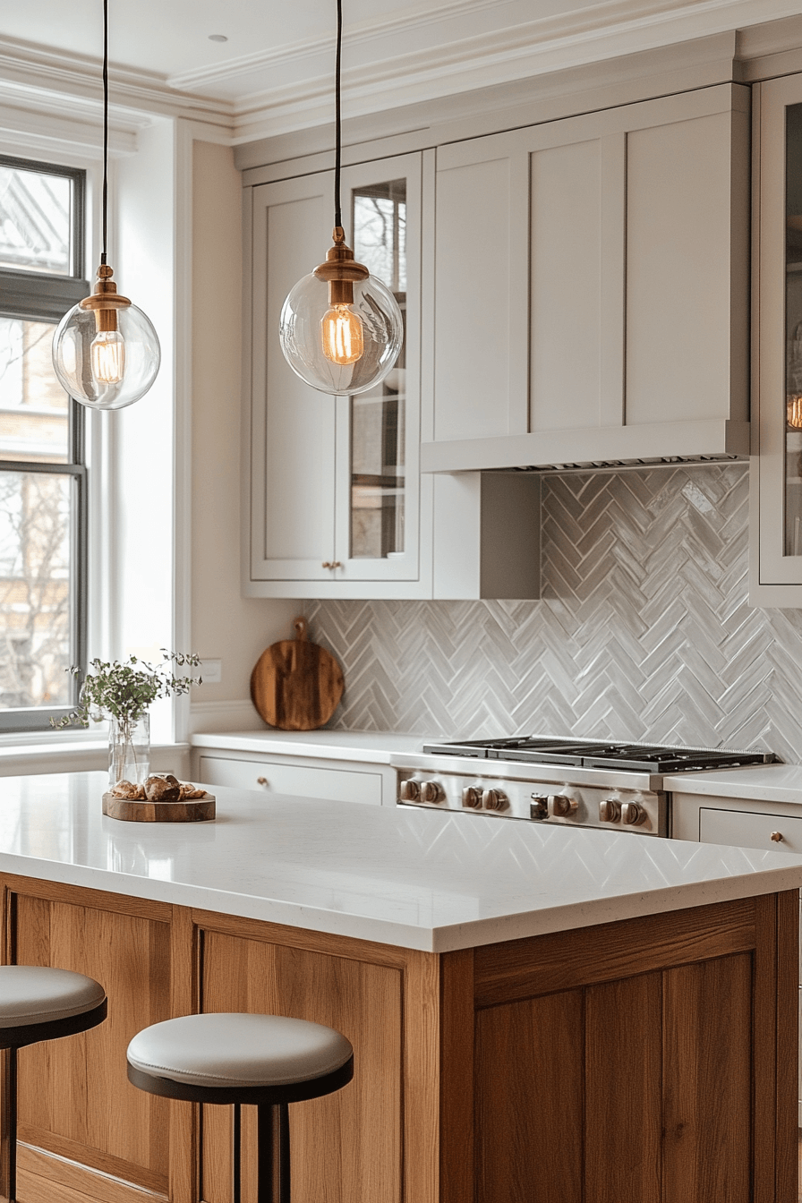 stone backsplash kitchen