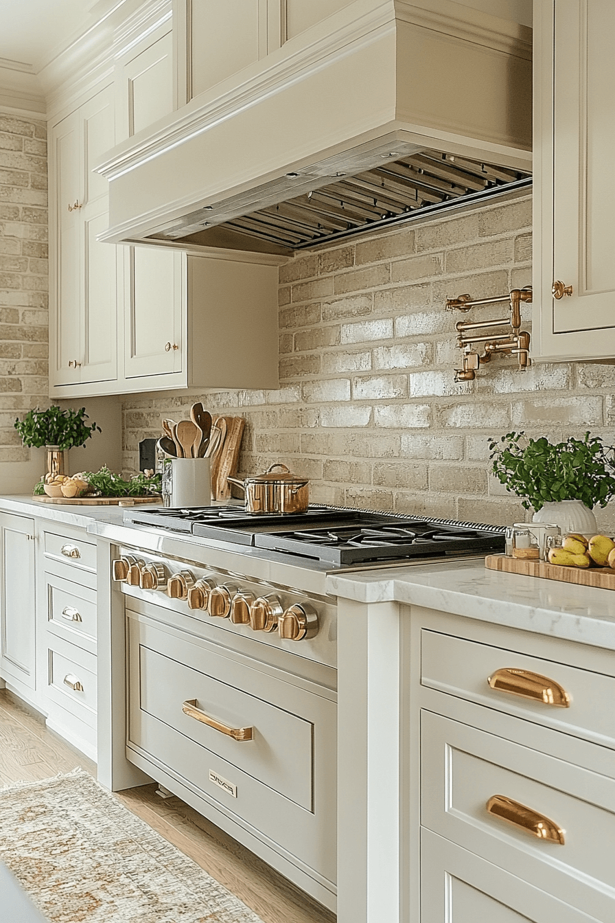 brick backsplash kitchen