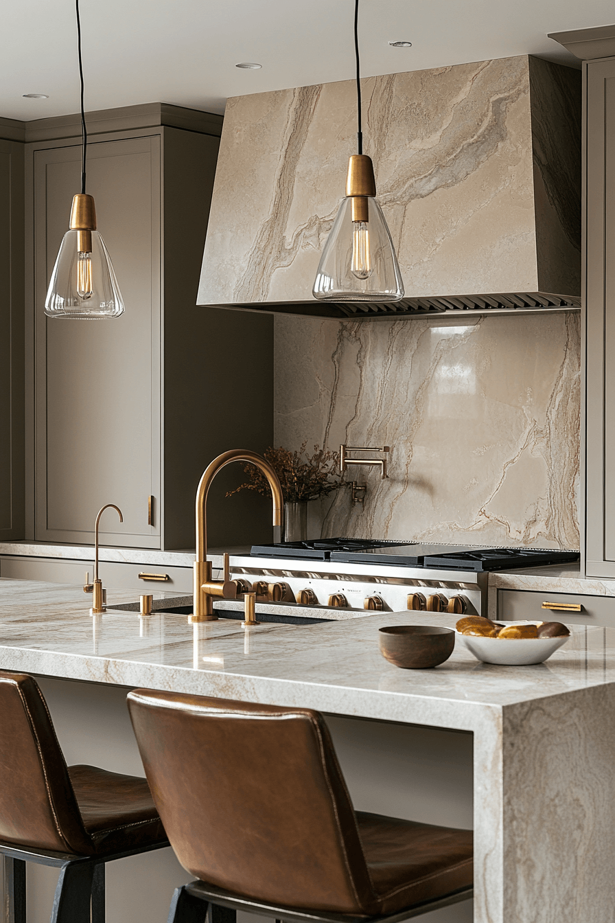 neutral backsplash kitchen