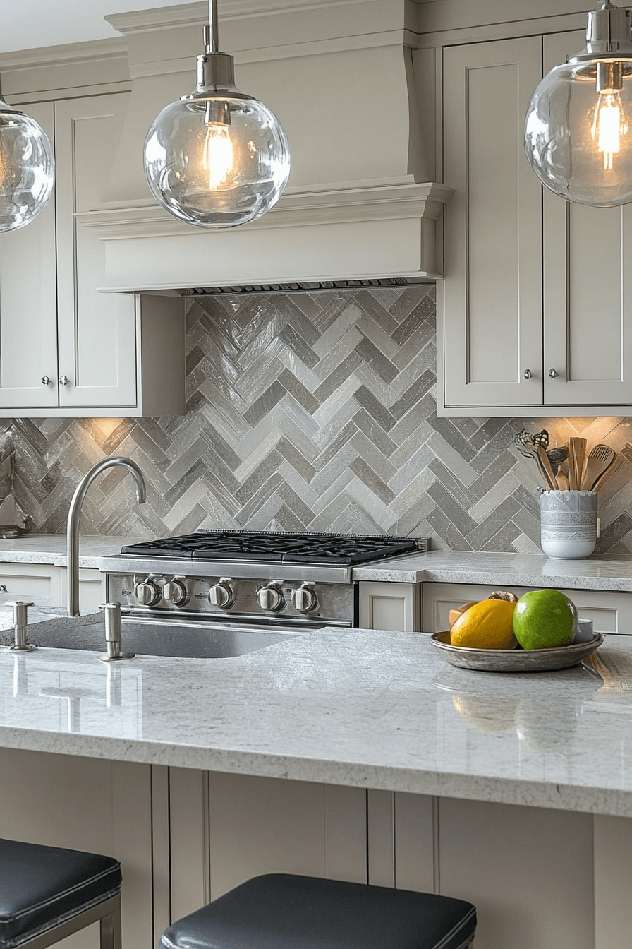 stone backsplash kitchen