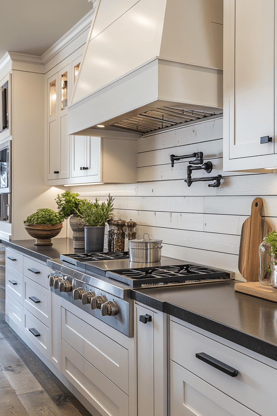 shiplap backsplash kitchen