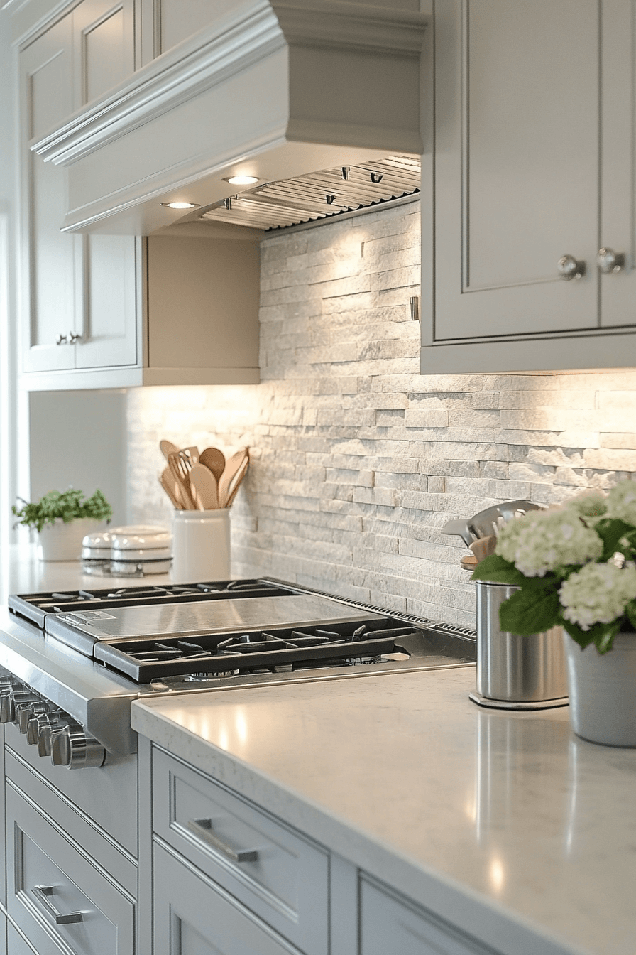 stone backsplash kitchen