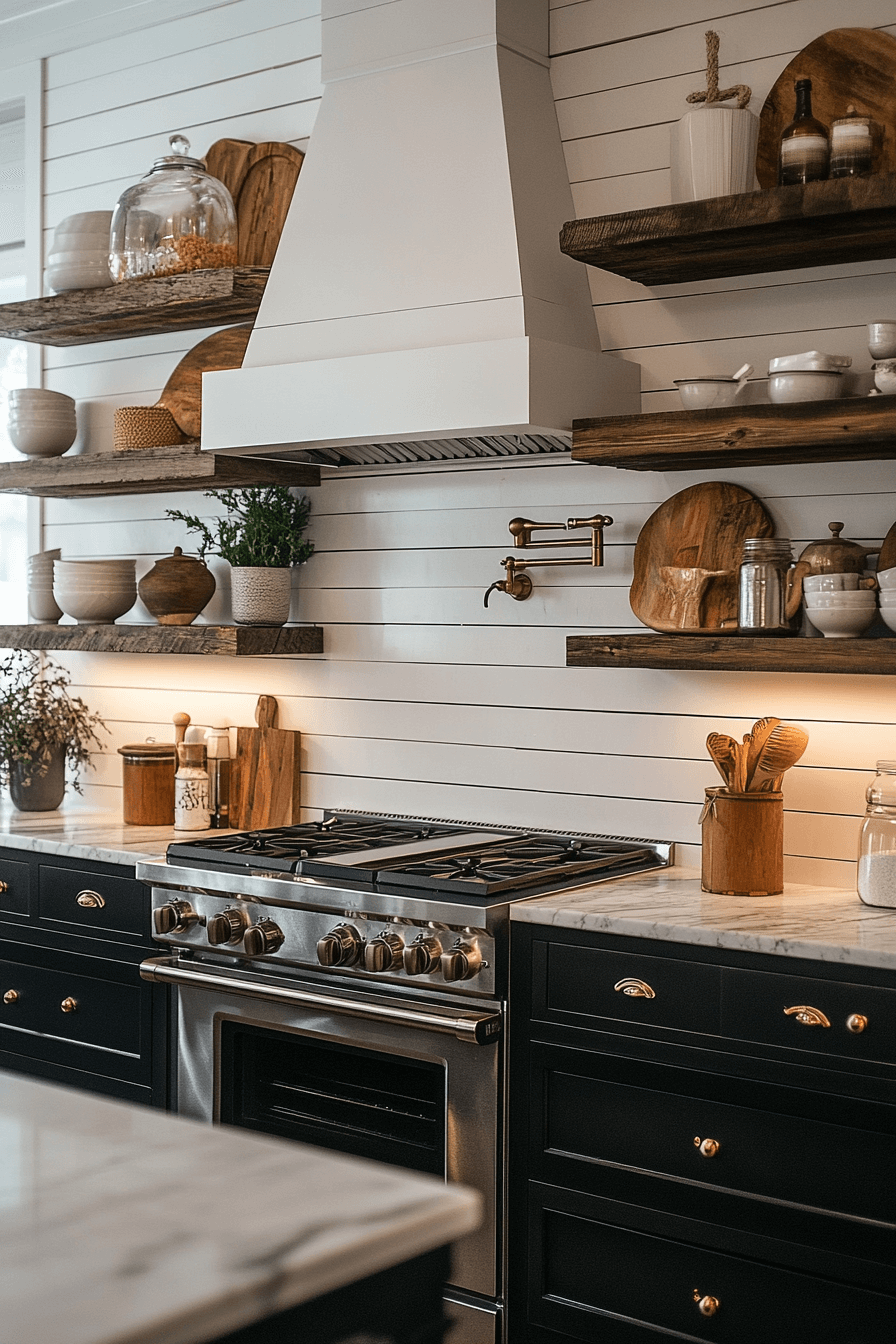 shiplap backsplash kitchen