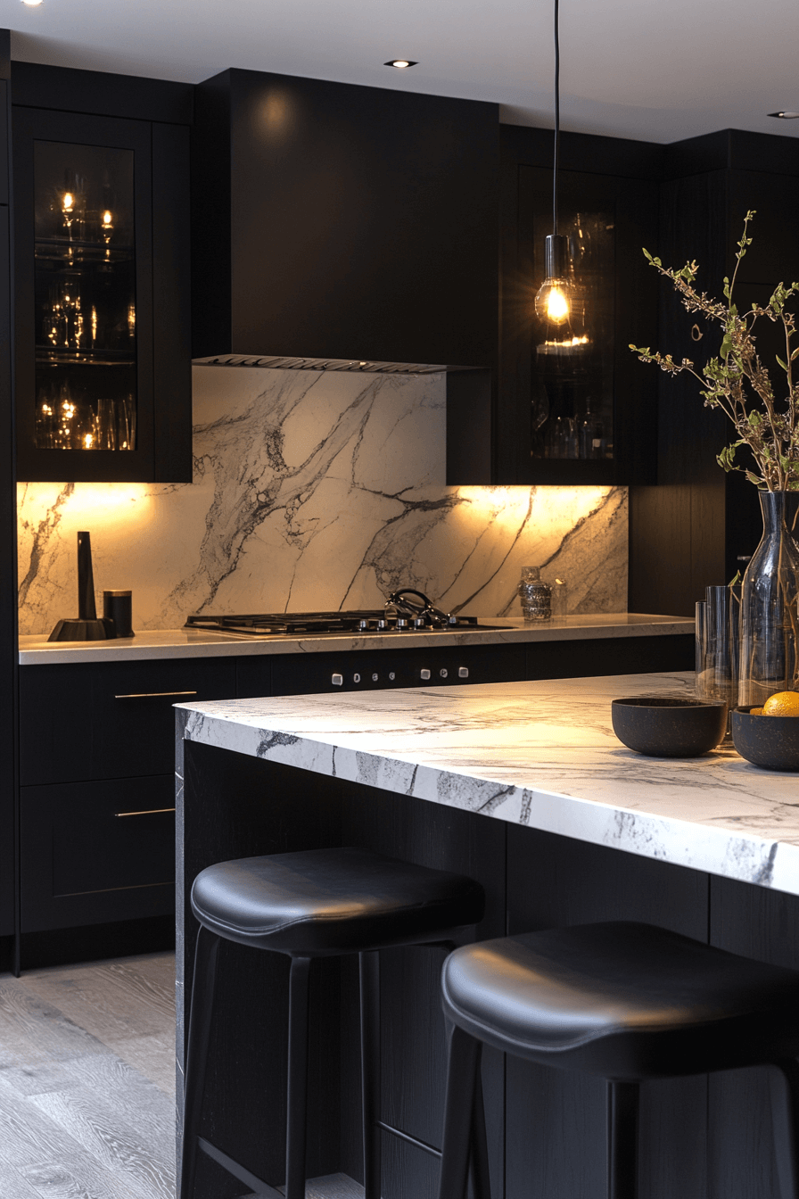 marble backsplash kitchen