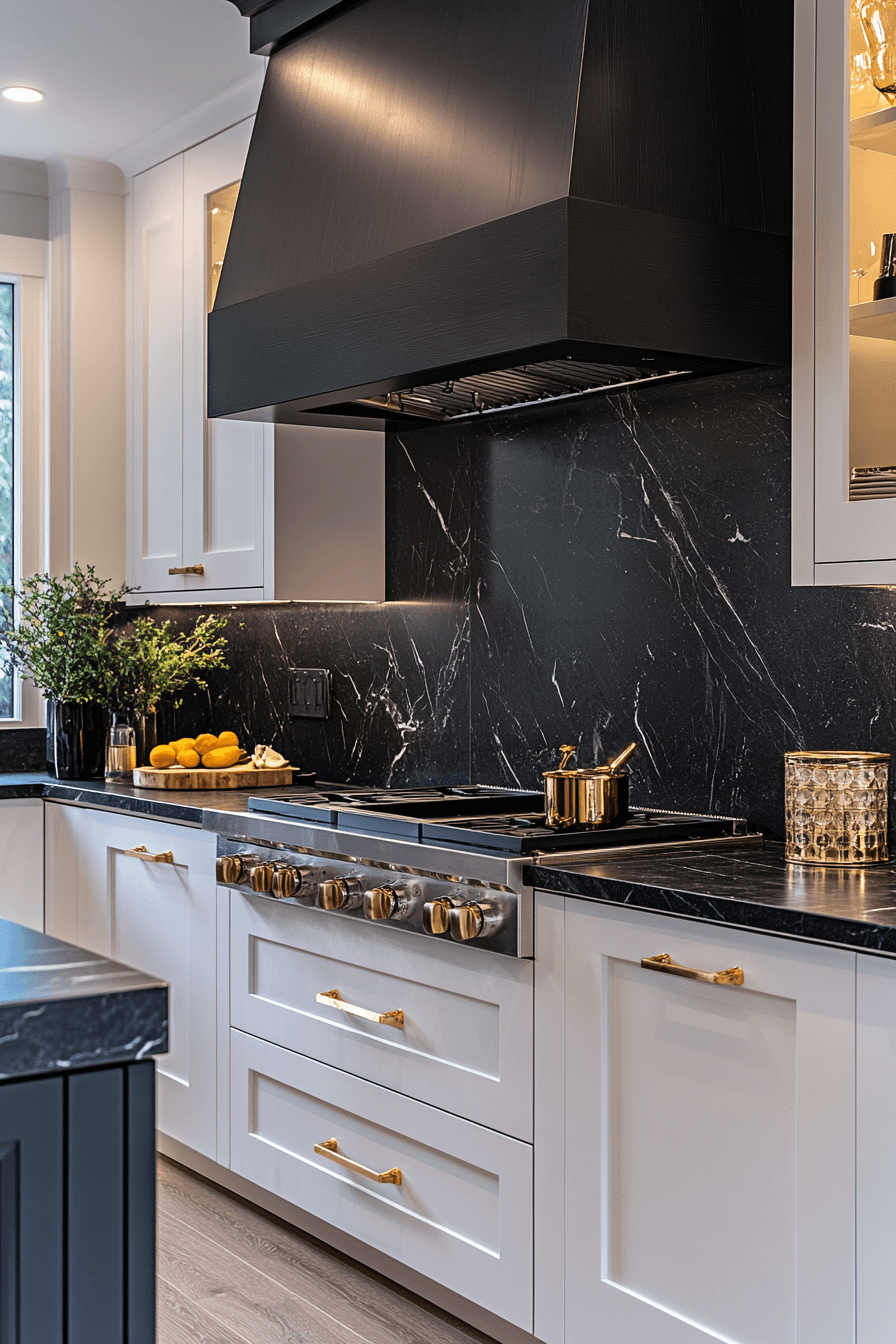 stone backsplash kitchen