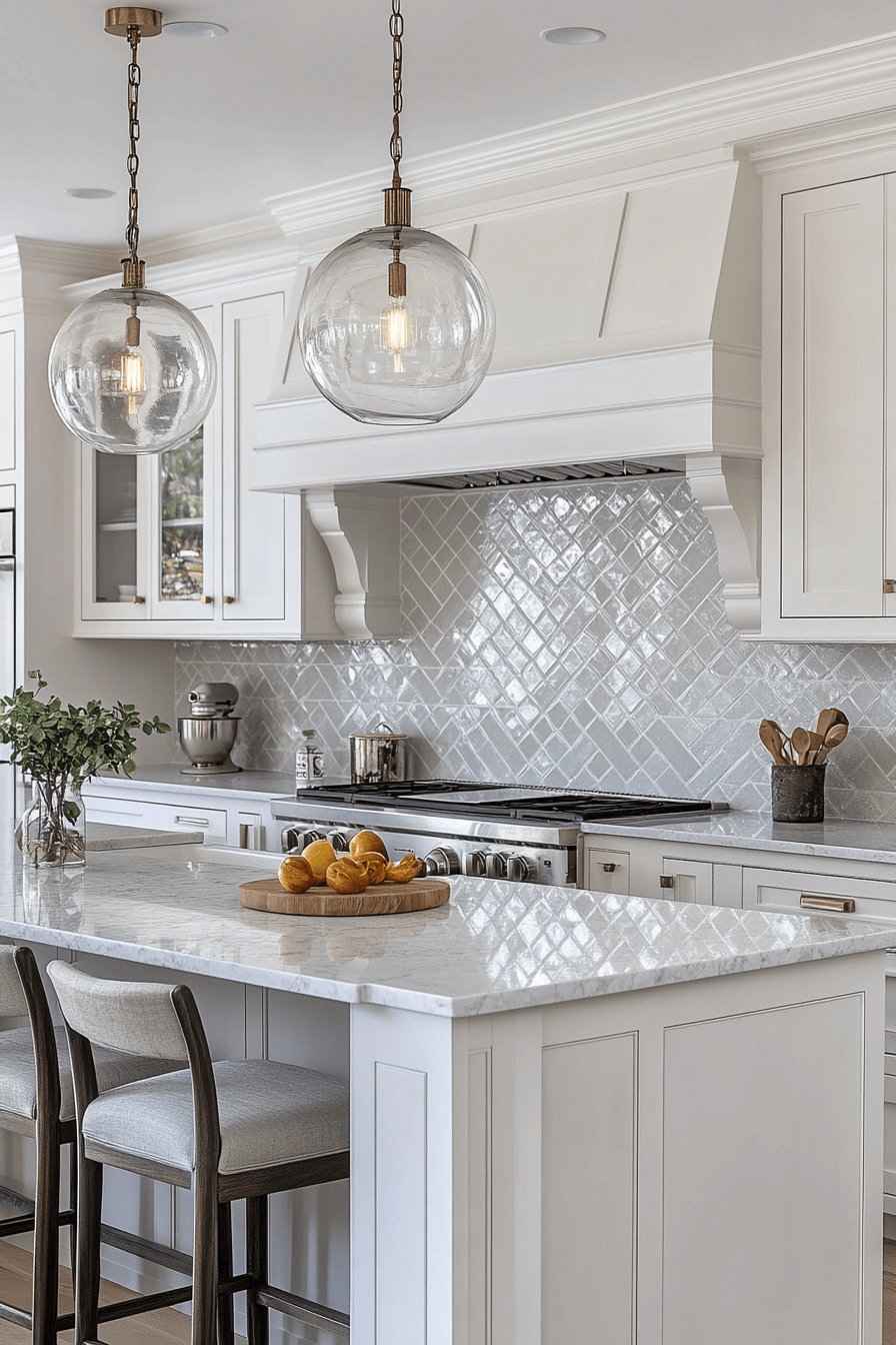 neutral backsplash kitchen