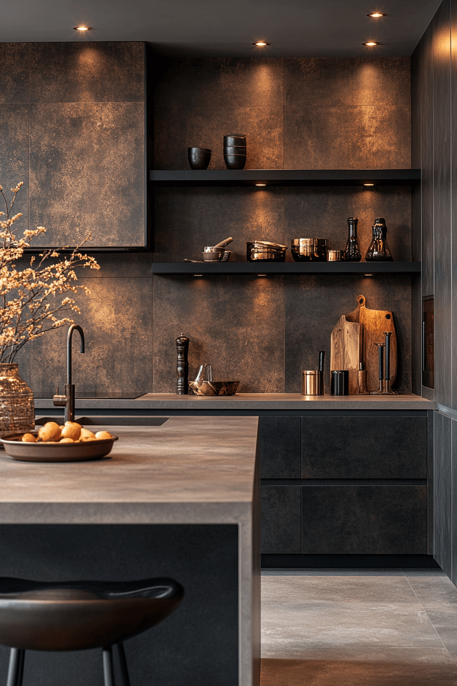 neutral backsplash kitchen