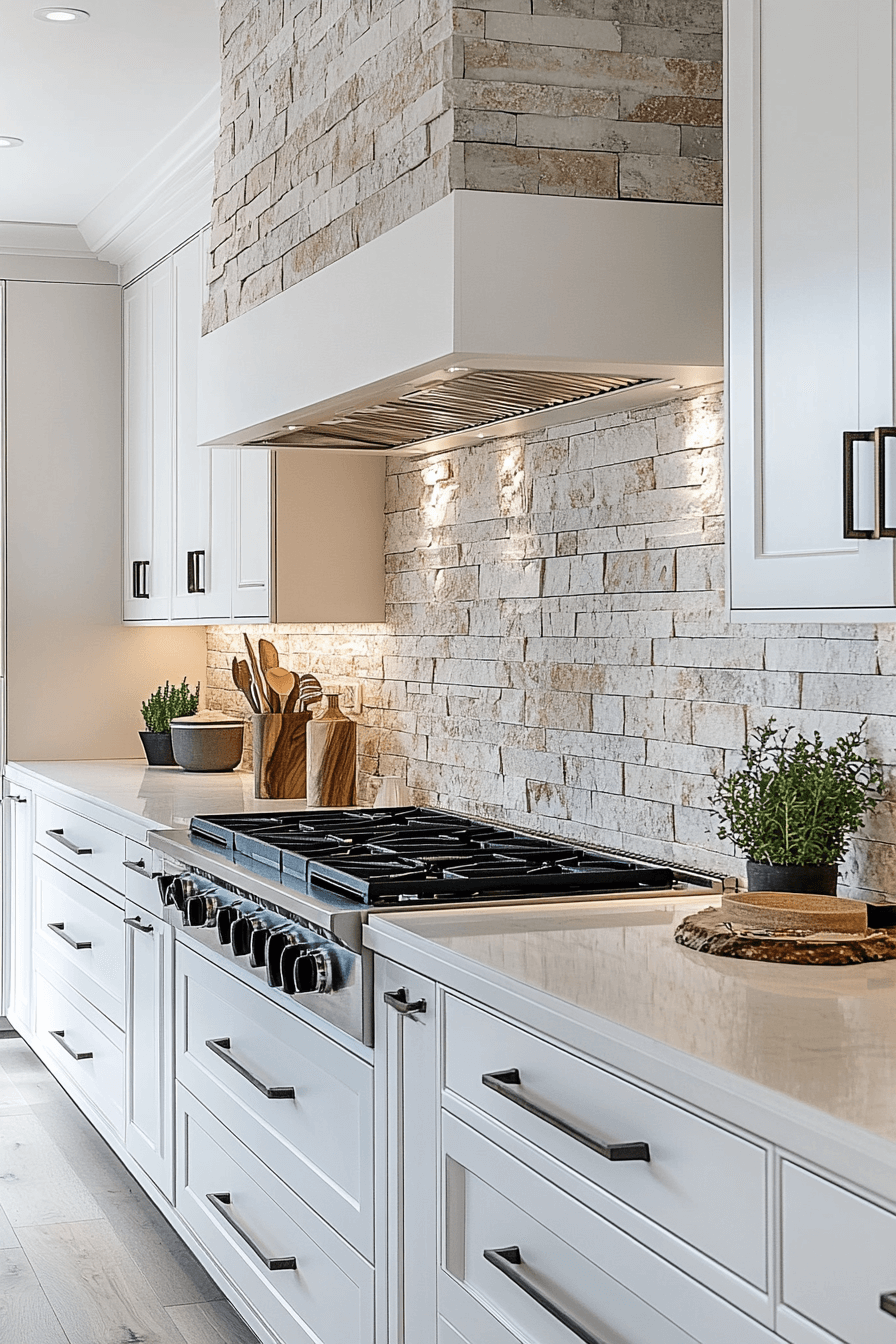 brick backsplash kitchen