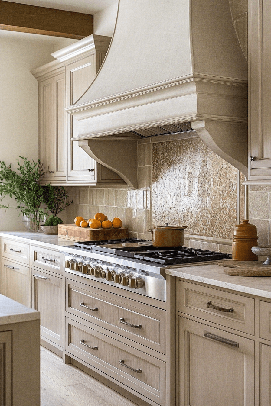 neutral backsplash kitchen