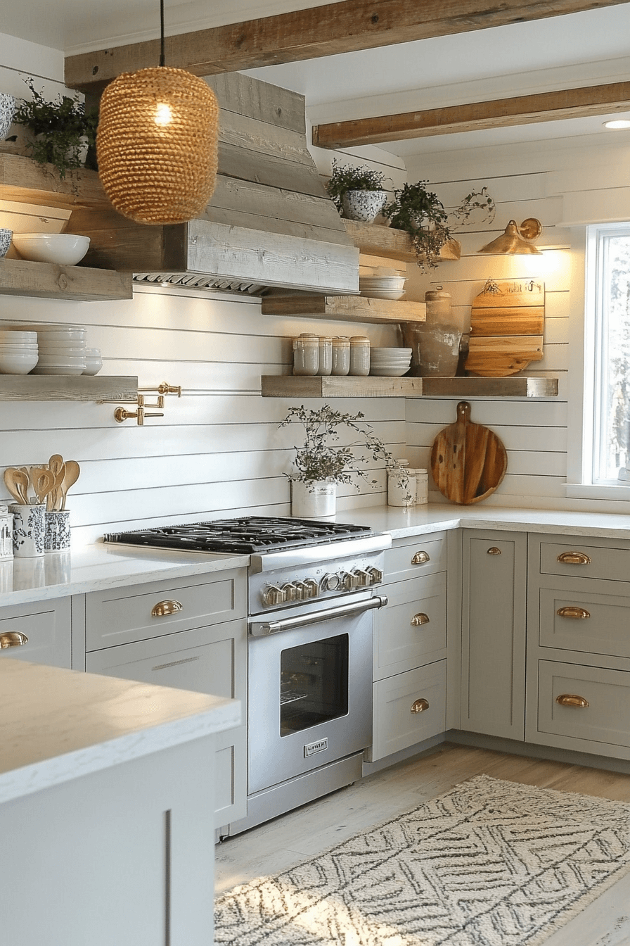 shiplap backsplash kitchen