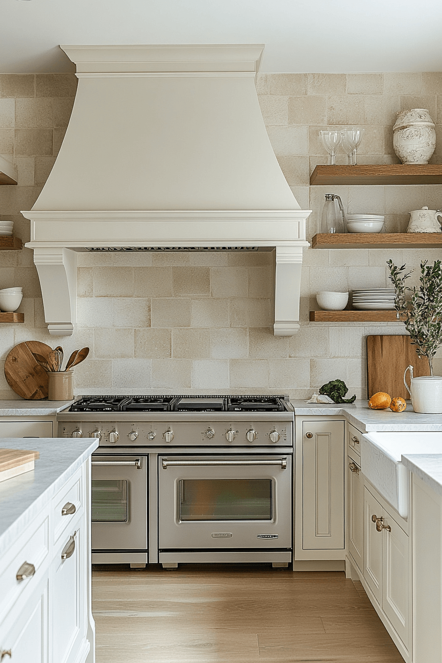 neutral backsplash kitchen