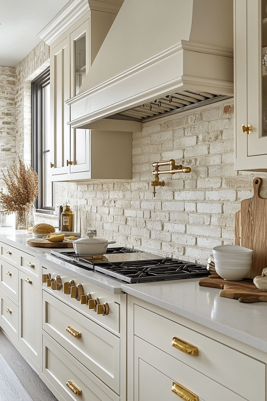 brick backsplash kitchen
