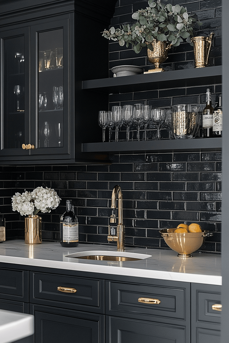 brick backsplash kitchen