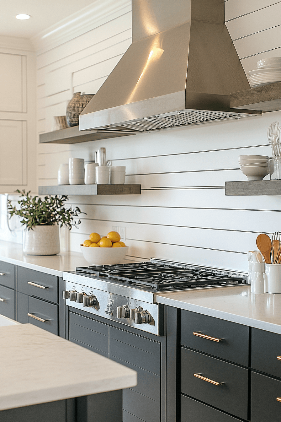 shiplap backsplash kitchen