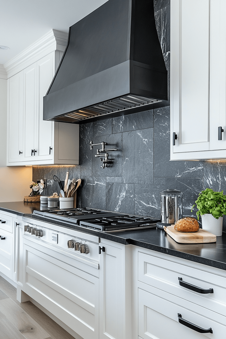 stone backsplash kitchen