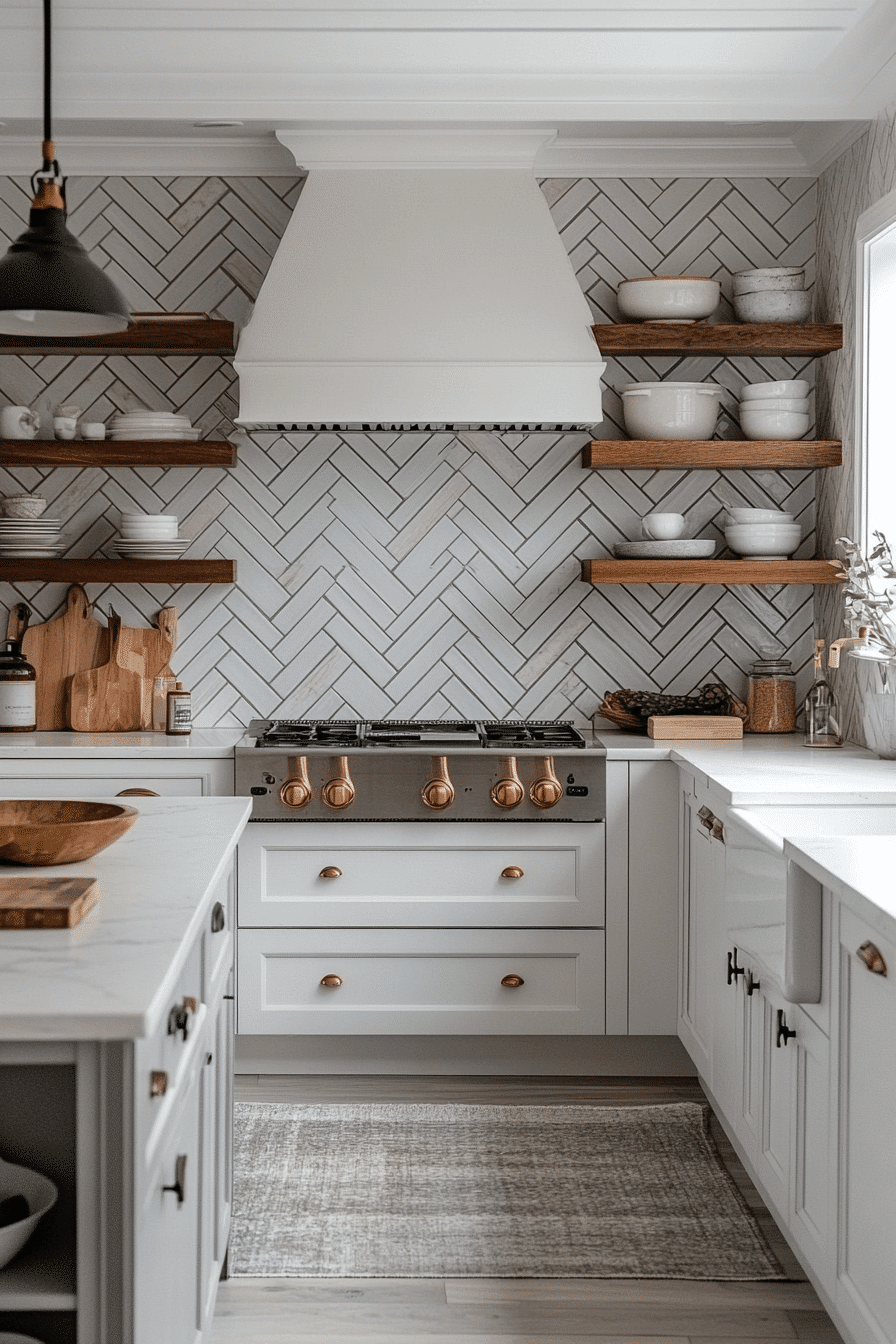 green backsplash kitchen