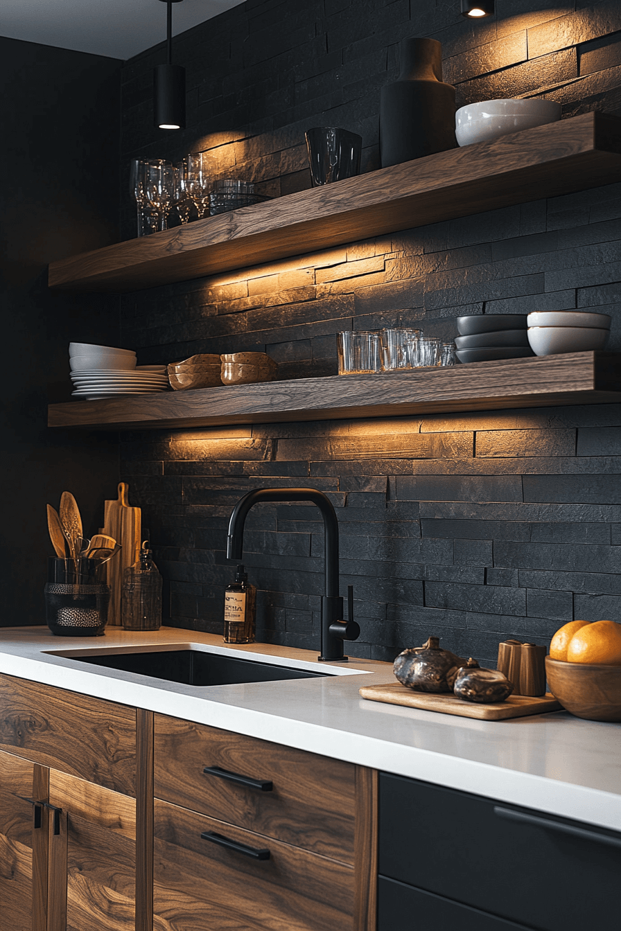 brick backsplash kitchen