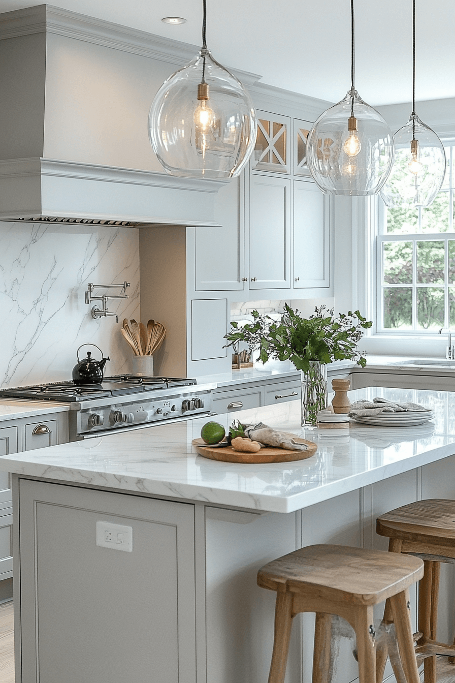 neutral backsplash kitchen