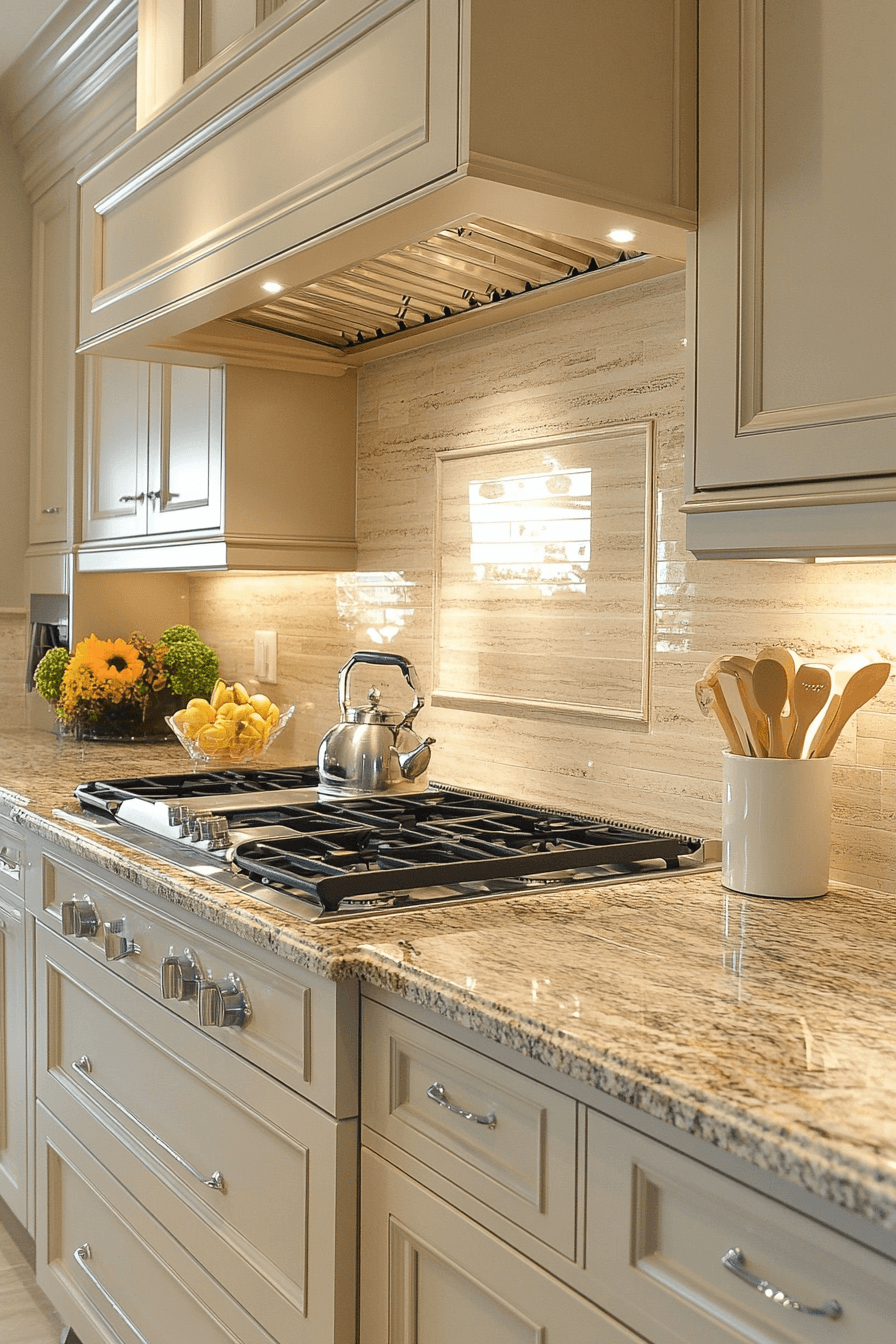 stone backsplash kitchen