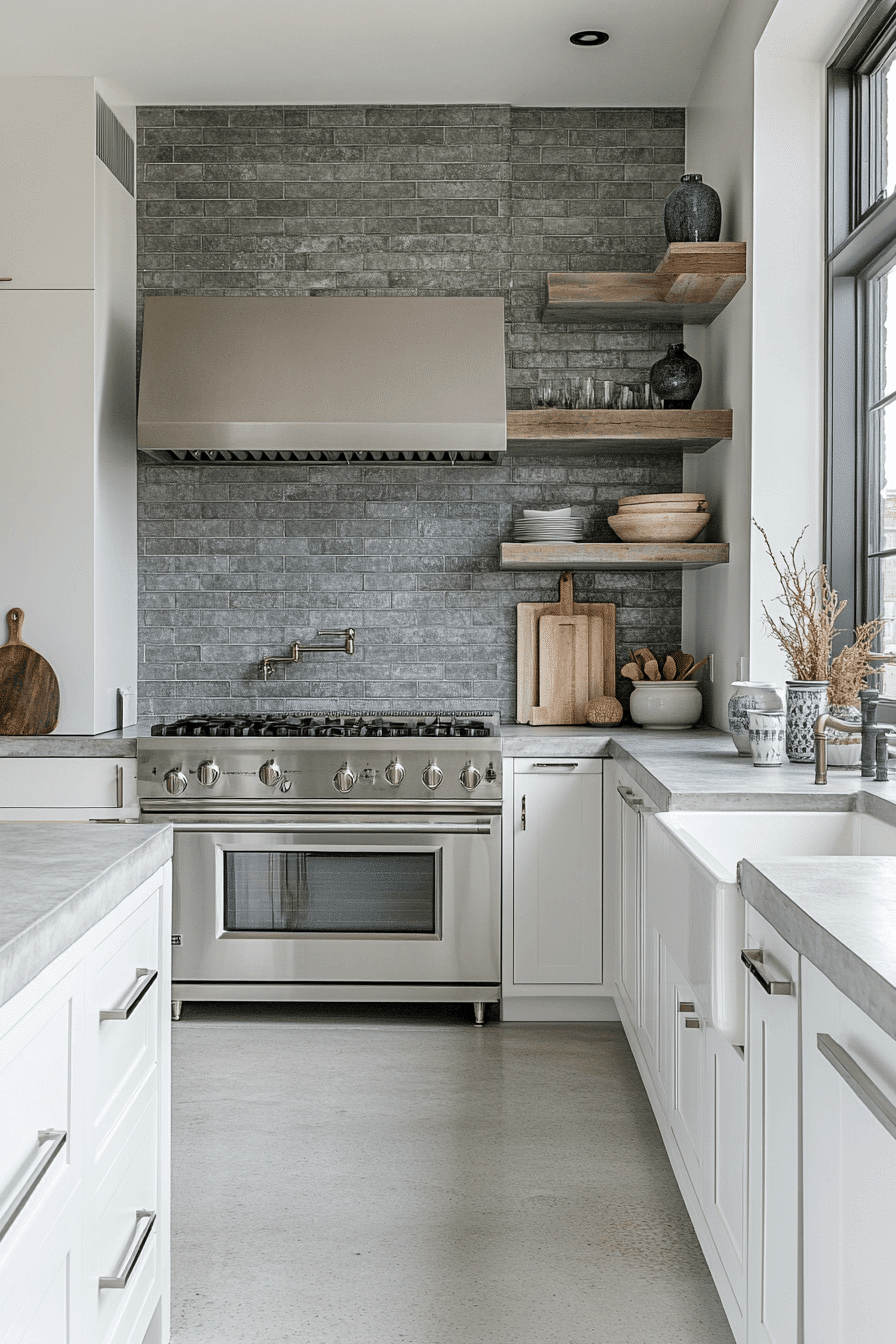 brick backsplash kitchen