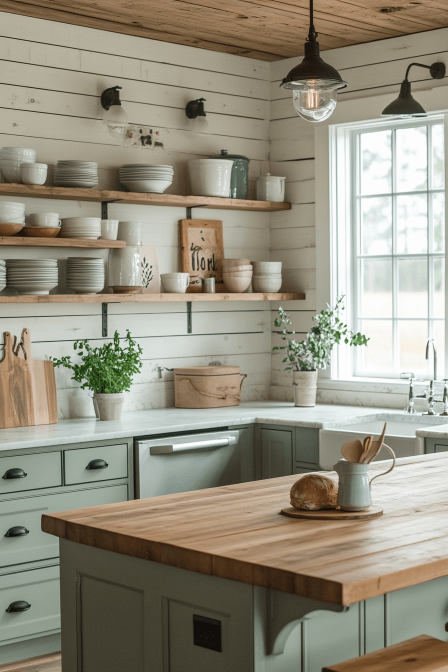 shiplap backsplash kitchen