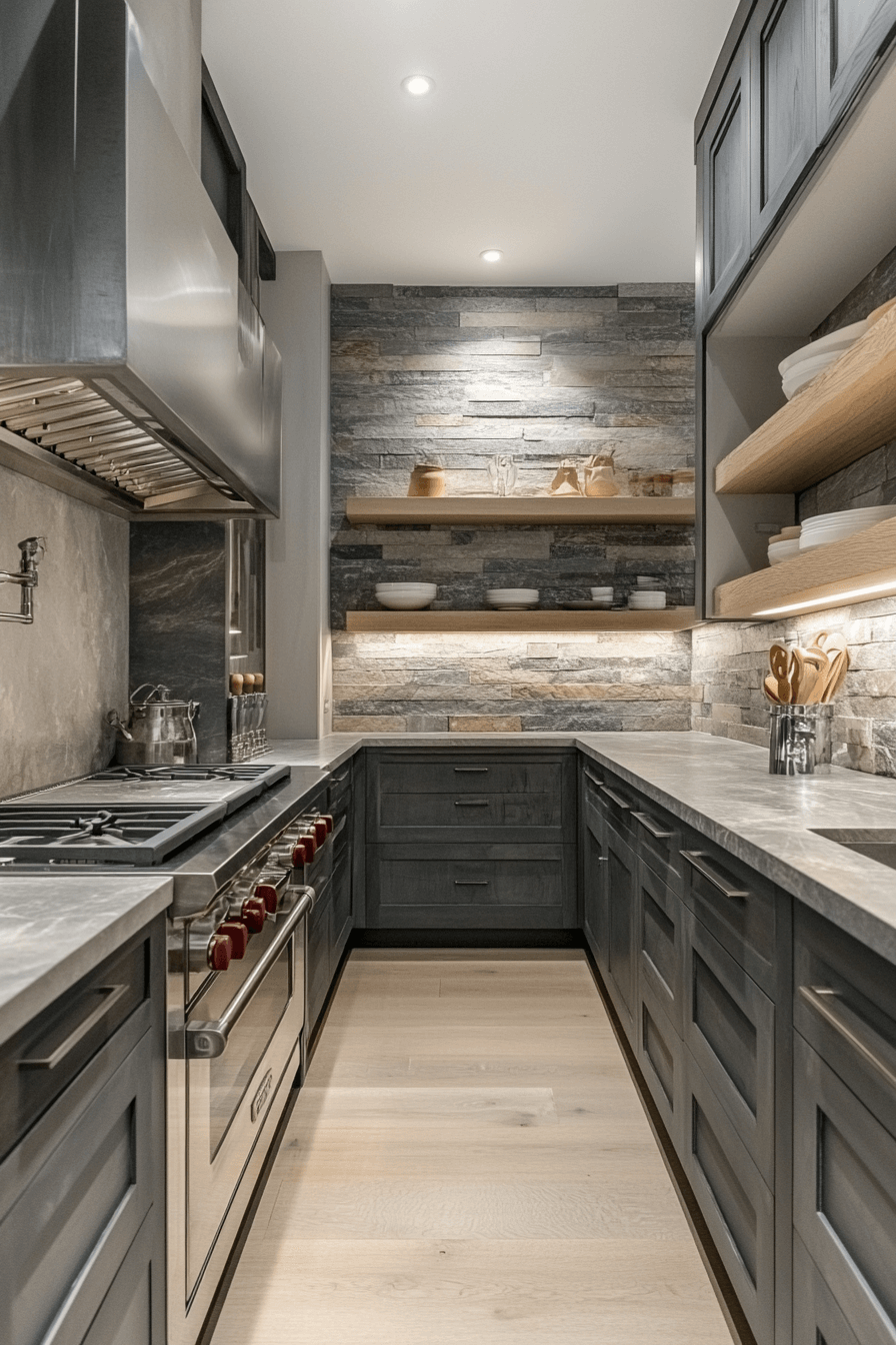 stone backsplash kitchen