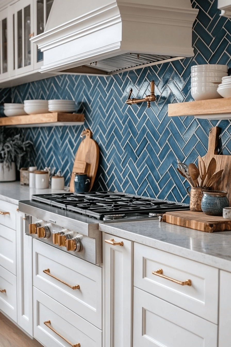 green backsplash kitchen