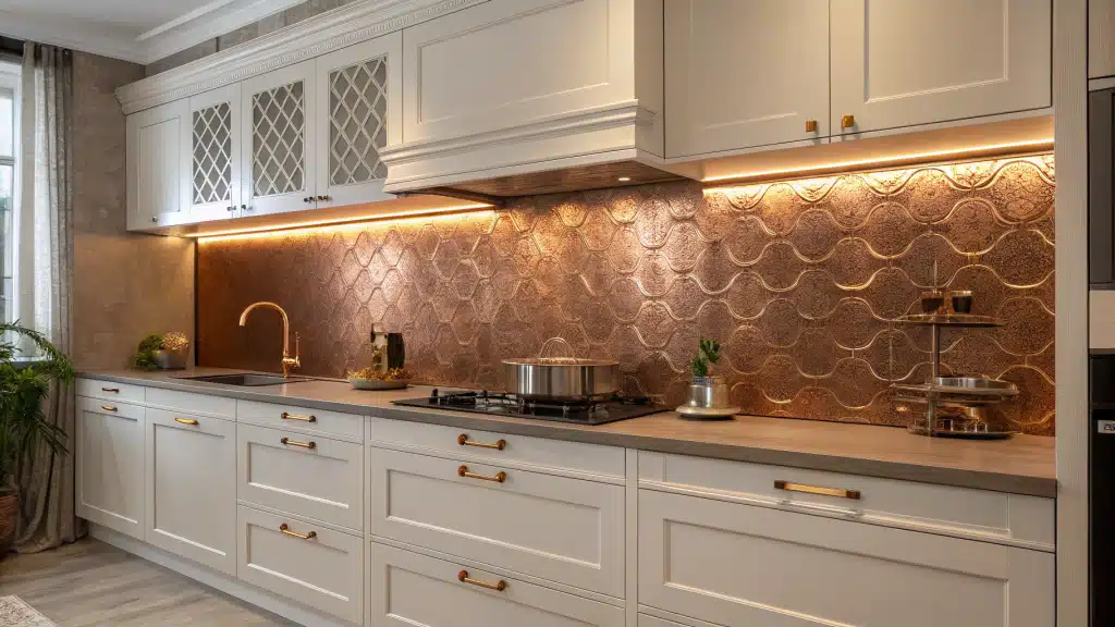 29 Copper Backsplash Kitchen Ideas That Add Warm Metallic Magic 30 copper backsplash kitchen