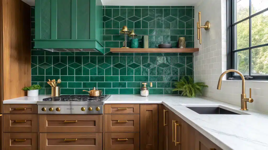 29 Green Backsplash Kitchen Ideas That Breathe Fresh Life Into Your Space 35 green backsplash kitchen