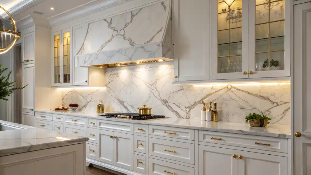 29 Marble Backsplash Kitchen Ideas That Define Luxury And Sophistication 32 marble backsplash kitchen