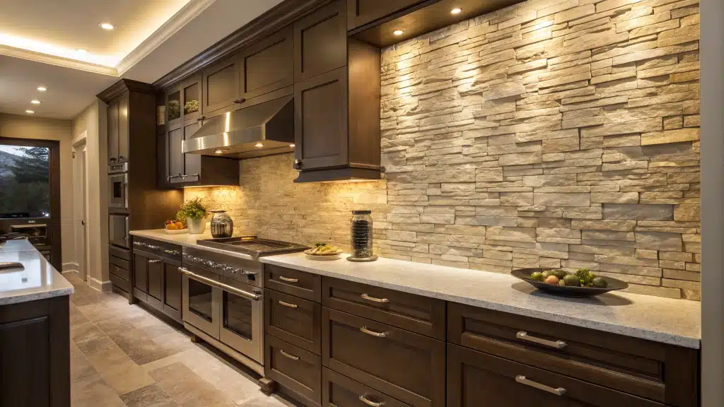 29 Stone Backsplash Kitchen Ideas That Bring Raw Natural Beauty Indoors 241 stone backsplash kitchen